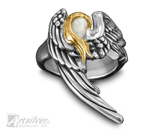 Angel wing rings for women